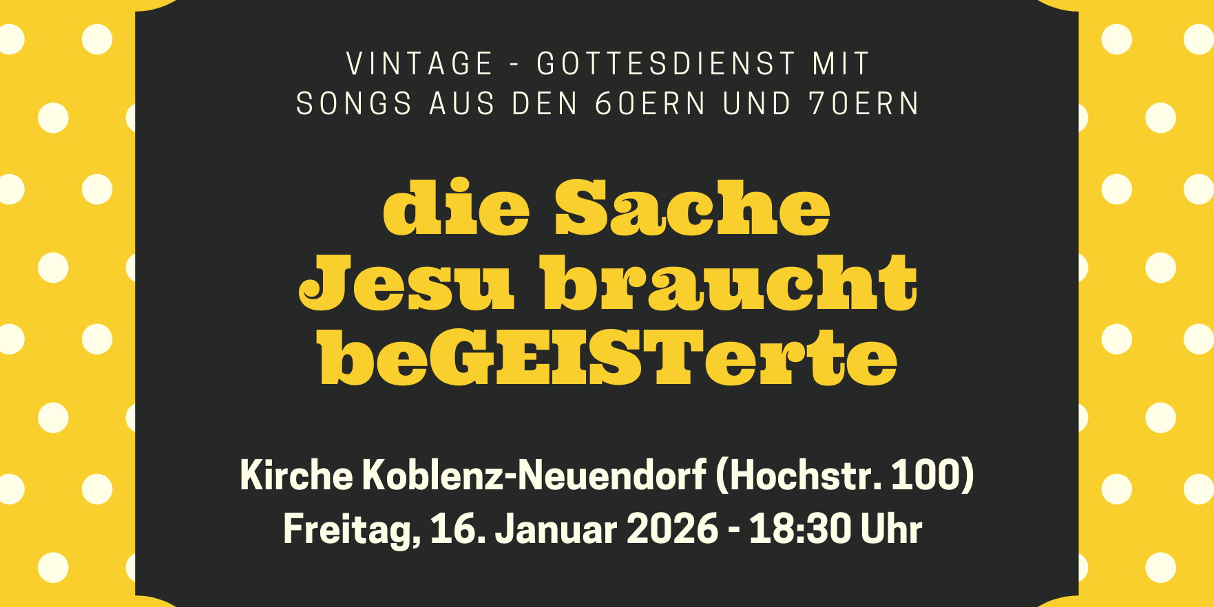 70er Polka Tupfen Klassentreffen Facebook-Post