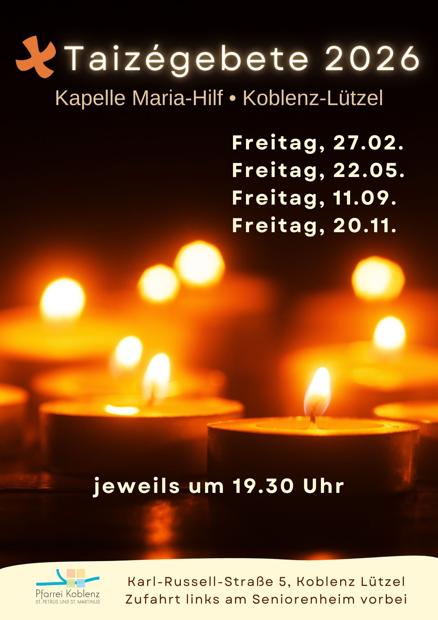 Taizégebete 2026 (Flyer A4)